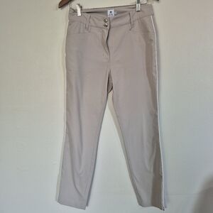 Daily Sports Sweden Golf Pants Tan White Stripe Size 8